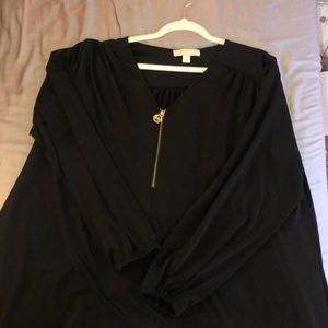 Black michael kors long sleeved blouse